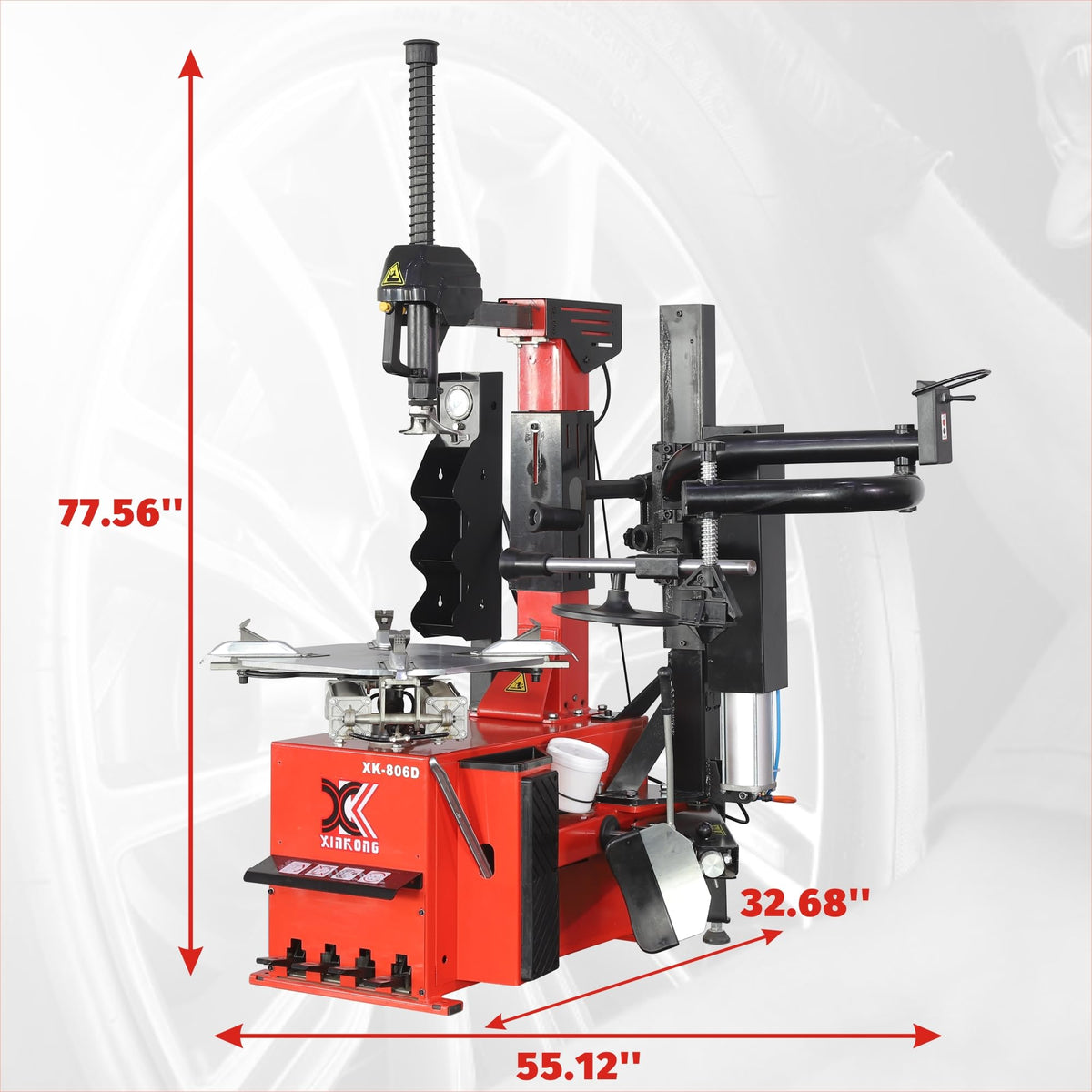 XK Wheel Machine,Wheel Changers, Rim Clamp 24 in,2.0HP,110V,806D