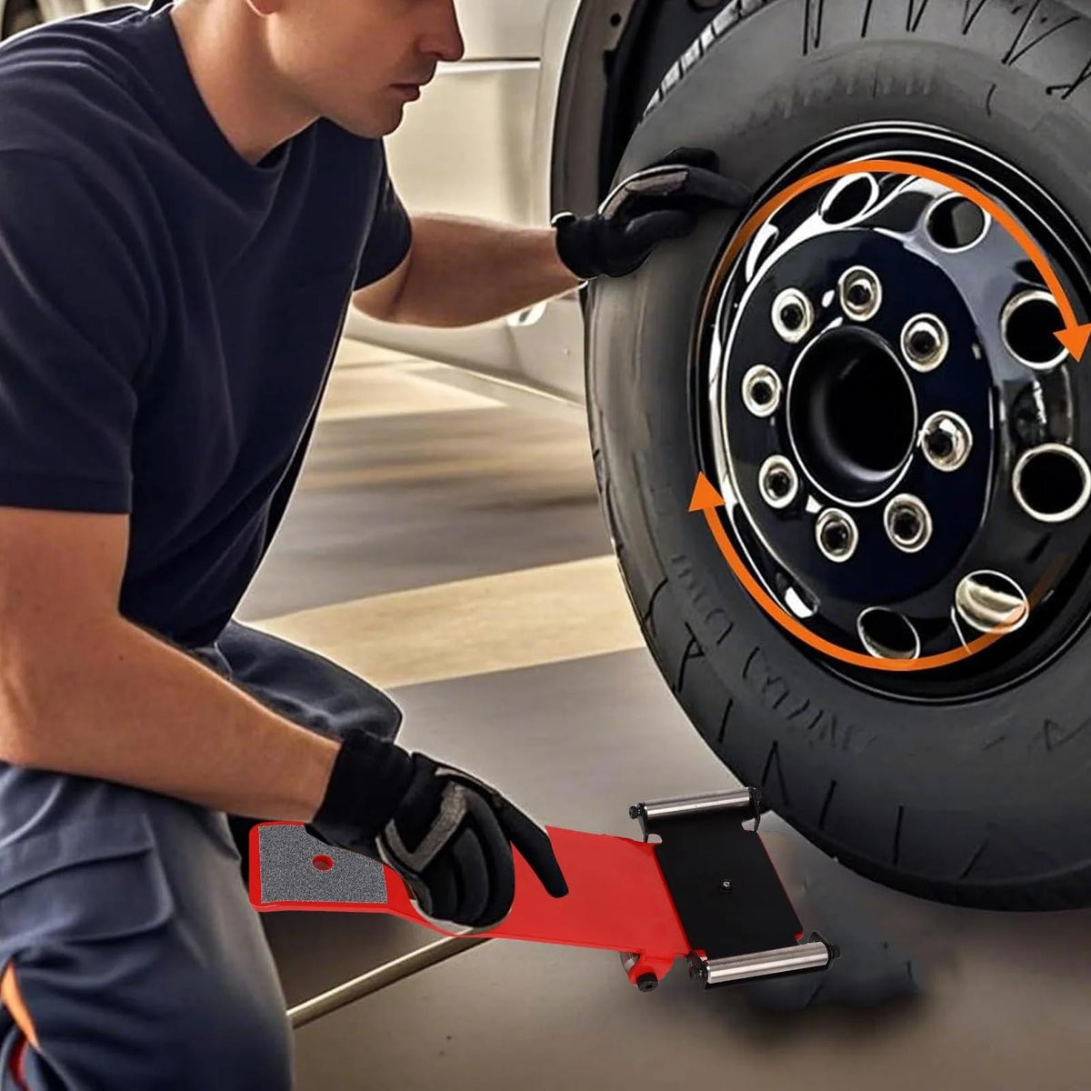 Portable Tire Jack Tool Portable Tire Jack Tool with Roller Plate Heavy Duty Tire Lifter Lifting Tool Duty Trolley Jack