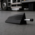Heavy Duty Rubber Tire Chock for Rolling with Raised Ribbed Grip and Lightweight Portable Design Suitable for Car Truck Trailer Use in Garages and Roadside, Style C