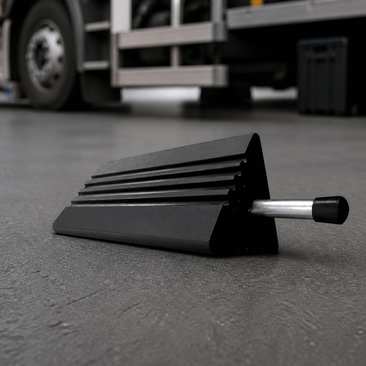 Wedge Wheel Chock with Raised Ribs Ribbed Rubber Wheel Chock Portable Parking Aid for Drivers, Workshops, Roadside, Style C