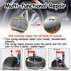 Professional Tire Repair Machine Tool Kit, Electric Tire Patch Curing Machine, Automatic Temperature Control (120℃–165℃) & 0-180 Min Timer for Professional Vulcanizing & Patch Repairs