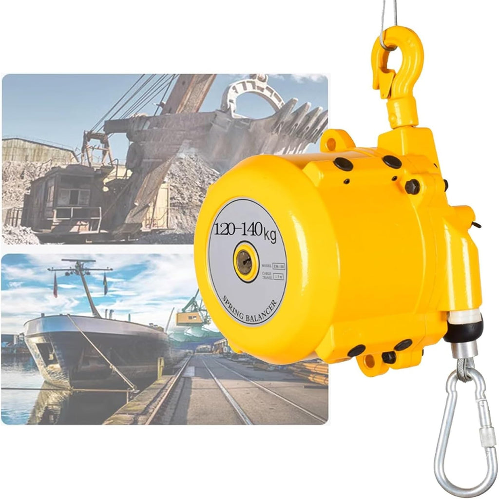 Spring Tool Balancer Retractable High Load Capacity Durable Balancer with Aluminum Bevel Gear – Ideal for Industrial Construction, Warehousing, and Maintenance Work(9kg)