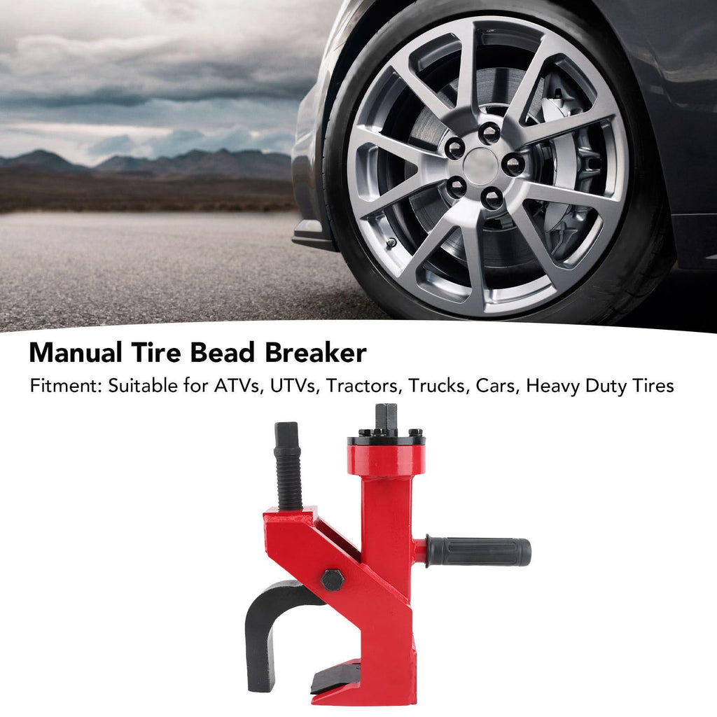 Srliya Manual Tire Bead Breaker, Effortless for Tires up to 42 Inches Lightweight Heavy Duty with Clamping Claw and Adjustable Screws, for Cars SUVs Trucks Tractors ATVs RVs