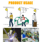 Retractable Spring Balancer 1.5m Wire Rope & Hook - Heavy Duty for Workshop, Assembly Line, Automotive Equipment (9-15kg) - Durable Load Suspension Tool