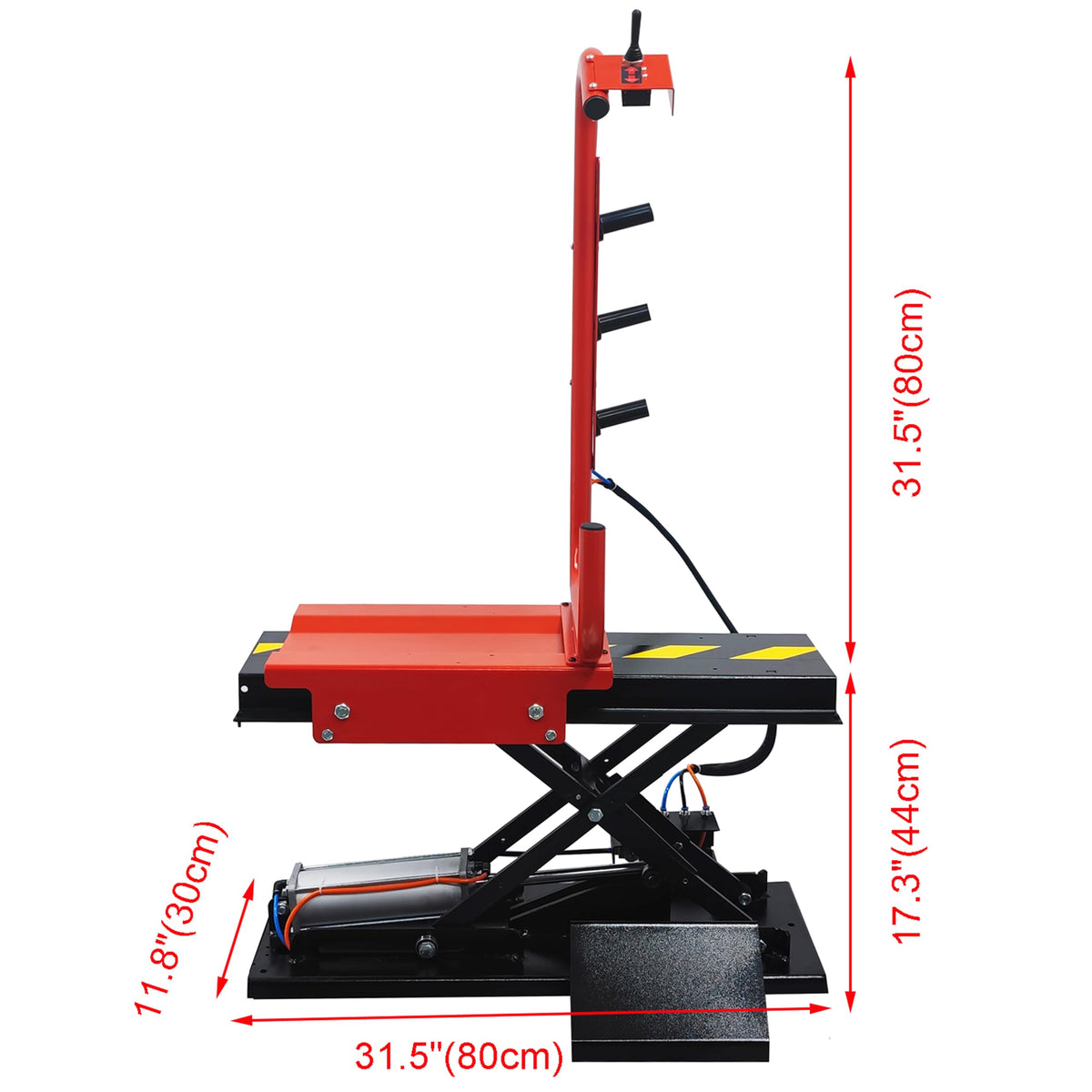 Tire Elevator Lifting Machine Pneumatic Tire Lift Balancing Machine Special Tire Support Device for Tire Dynamic Balancing Machine 6-8BAR Lifting Weight 165LBS