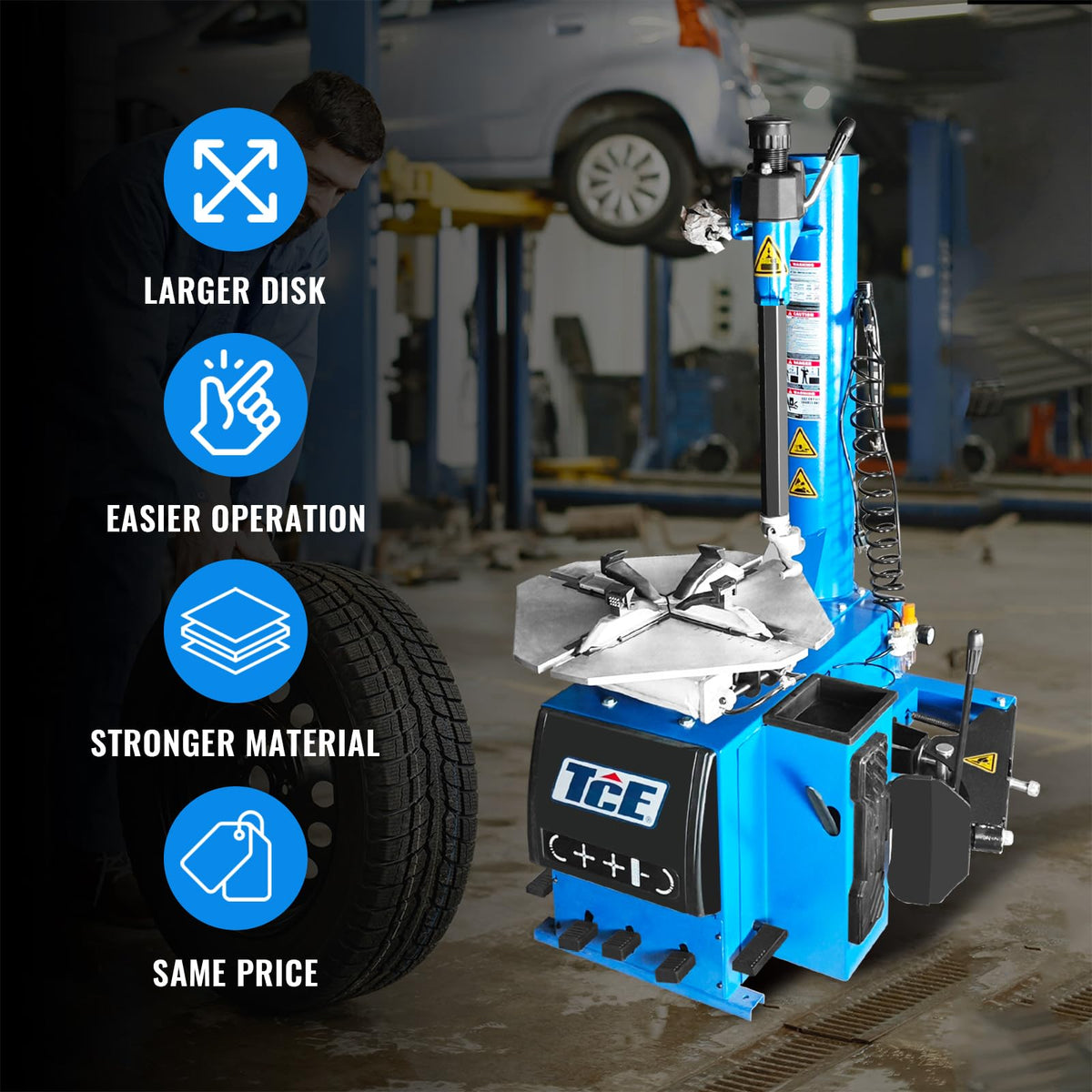2.0HP Tire Changer Wheel Changing Machine Wheel Balancer Rim Clamp Combo