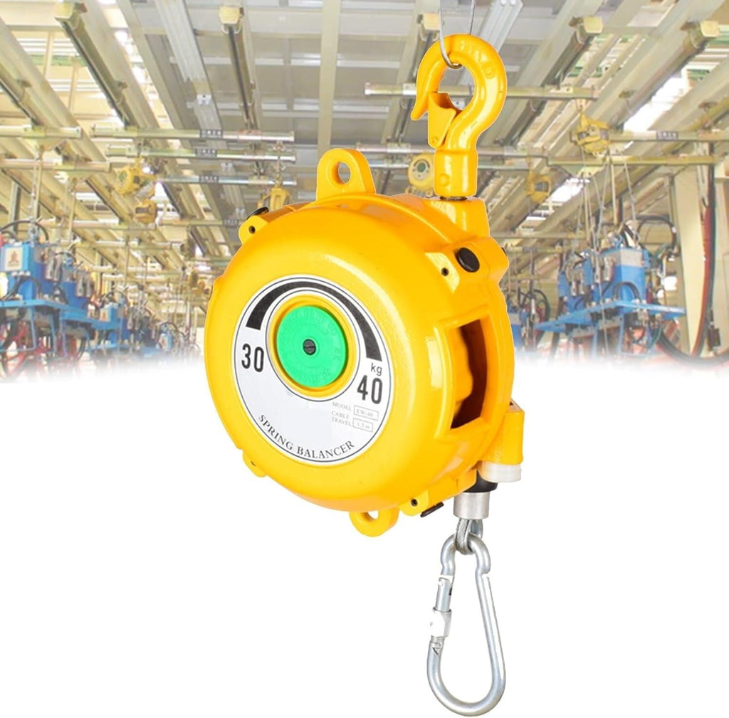 Spring Balancer Tool Balancer with Wire Rope and Hook for Workshop and Automotive Equipment (Size : 30-40kg)