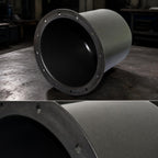 Tire Changer Cylinder Barrel with Mounting Flange Cylindrical Replacement Tire Changer Cylinder Barrel Hollow for Equipment Maintenance, 186MM