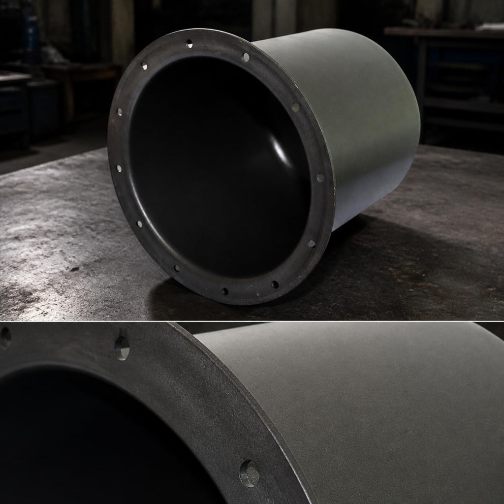 Tire Changer Cylinder Barrel with Mounting Flange for Tire Machine Maintenance and Repair Featuring Hollow Metal Construction Suitable for Automotive Tire Service, 200MM