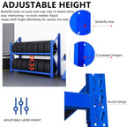 Heavy Duty Tire Storage Rack, 2000lbs Capacity, Adjustable Shelf Height, Tool-Free Assembly, 3-Tier Freestanding Tire Storage Rack for Garage(47.2"x23.6"x78.7")