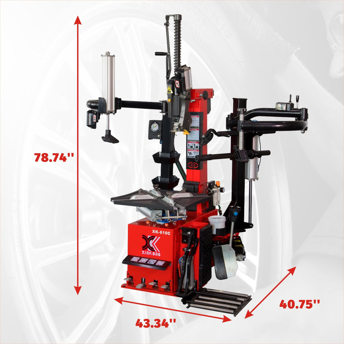 XK Wheel Changer Tire Changer Machine Rim Clamp 26 in,110V,610C