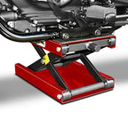 Steel Motorcycle Center Scissor Jack, 1100lb Wide Platform Motorcycle Stand for Tire Wheel Engine, Height Adjustable, for Tire Wheel Engine