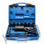 Wheel Nut Remover Set with Sockets Labor-Saving Geared Wheel Nut Wrench Portable Force-Multiplication Lug Wrench for Roadside Repairs