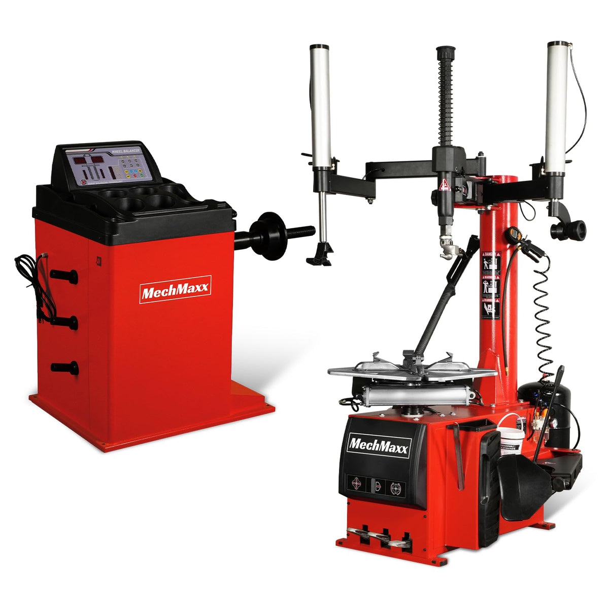 MechMaxx 24" Rim Double Assist Arms Tire Changer Wheel Balancer Bundle