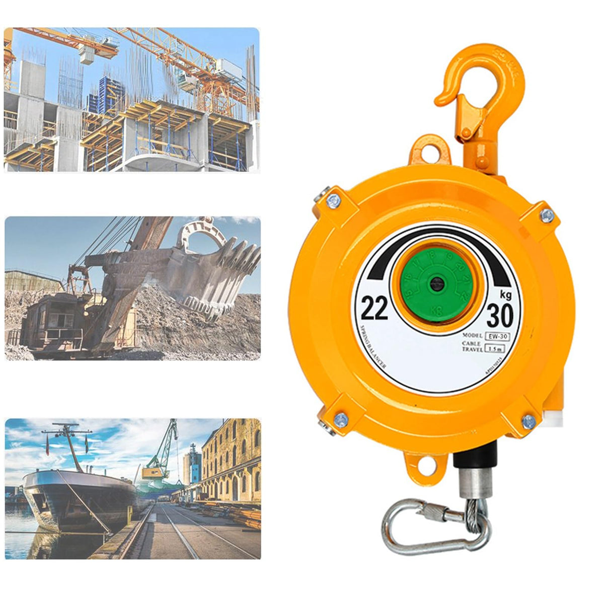 Spring Balancer,Tool Balancer with Hook and Wire Rope,Hanging Holder Spring Balancer,for Assembly Line,Workshop and Automotive Equipment,Multifunctional Auxiliary Tools(40-50kg