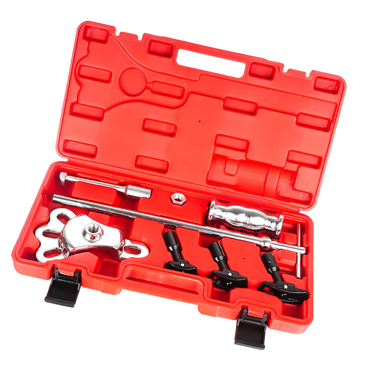 Heavy Duty Wheel Bearing Puller Set with 2.35Lb Slide Hammer and T Handle for Smooth Removal of Seals Bearings
