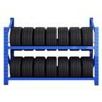 Heavy Duty Tire Storage Rack for Garage | 2000lbs Capacity | Adjustable Shelf Height | Tool-Free Assembly | 2-Tier Freestanding Tire Storage Rack(59.1"x19.7"x55.1")