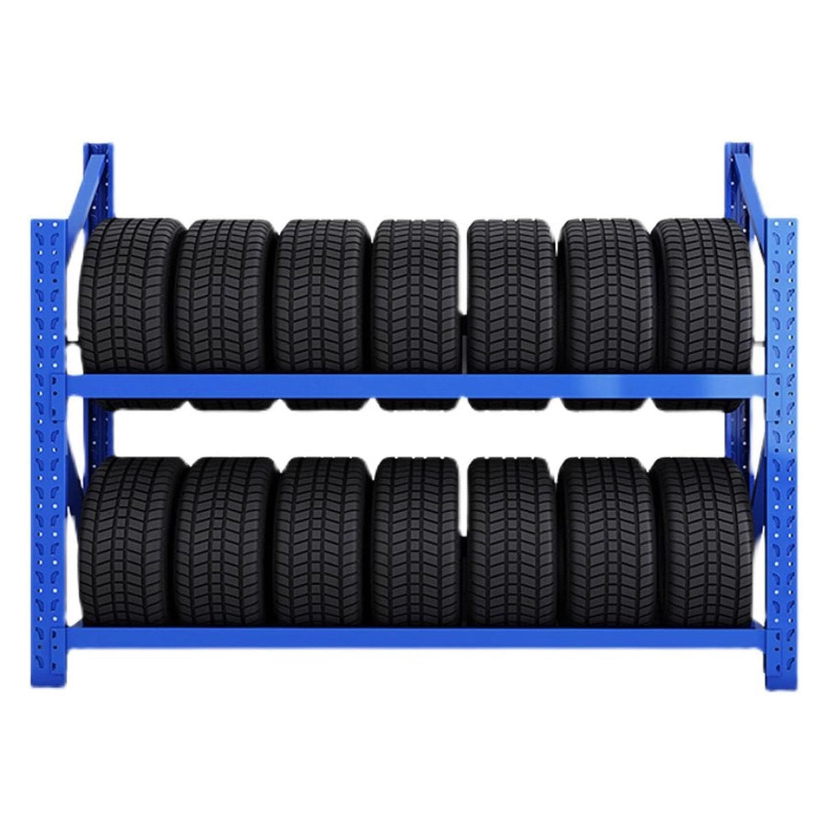 Heavy Duty Tire Storage Rack for Garage | 2000lbs Capacity | Adjustable Shelf Height | Tool-Free Assembly | 2-Tier Freestanding Tire Storage Rack(59.1"x19.7"x55.1")