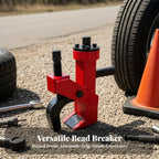 Portable Tire Remover Manual Bead Breaker Machine for Tire Disassembly with Sturdy Rectangular Support Structure and Central Drive Head for Rims Up to