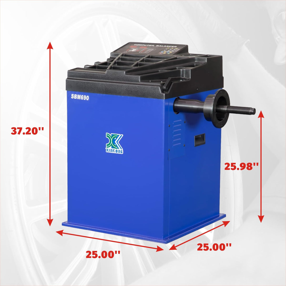 XK Tire Changer and Balancer Combo 37 in Wheel Machine, 110V,960-690