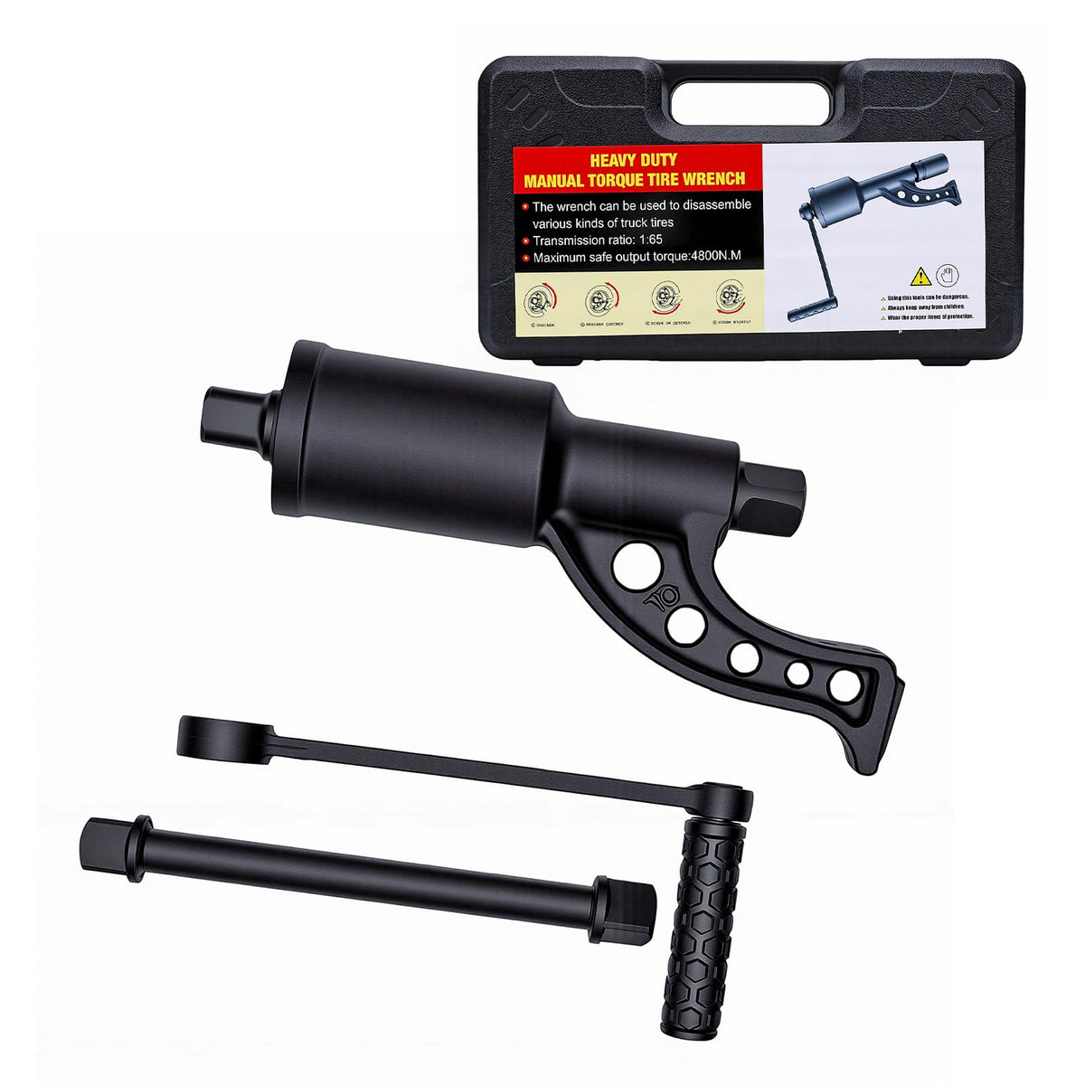 Torsion Multiplier Lug Nut Wrench Set with High Torsion Multiplication for Fast Tire Changes and Heavy Vehicles, 4800N.M Output, for Mechanics and Enthusiasts