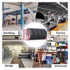 Tyre Rack Wall Mount Tire Storage Rack, Red Metal Tire Garage Multi-Tire Stand, for Home, Workshop, Apartment, Car Shop