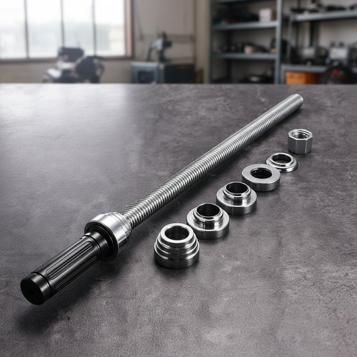 Amagogo Bearing Press with Adapter Sleeves Textured Handgrip Vehicle Bearing Installation Tool 45 Steel for Automotive Technicians, Workshop Repair