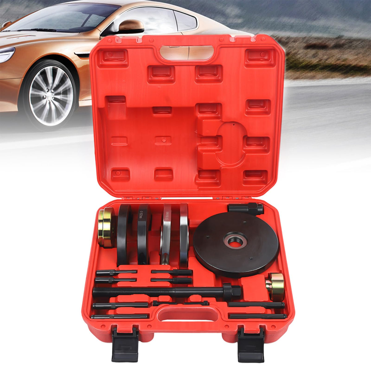 Wheel Drive Bearing Removal Tool 82mm Wheel Bearing Press Kit Red Wheel Unit Tools Set