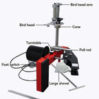Pneumatic Tire Changer 12-21" Portable for Roadside Rescue