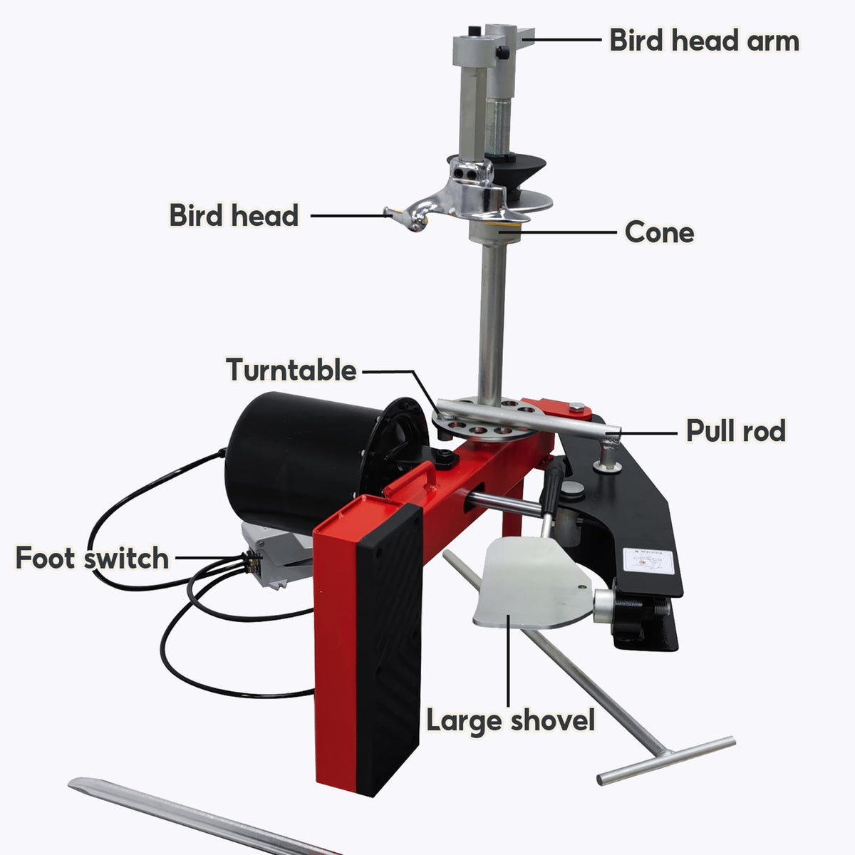 Pneumatic Tire Changer 12-21" Portable for Roadside Rescue