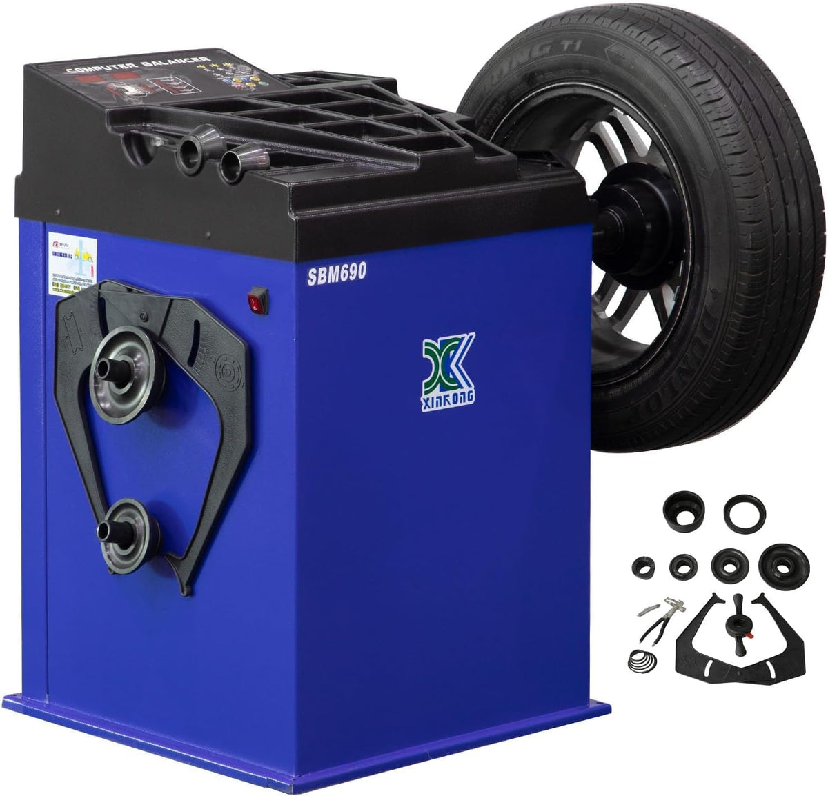 XK Wheel Balancer Machine Heavy Duty Rim Car with Cover,110V,690