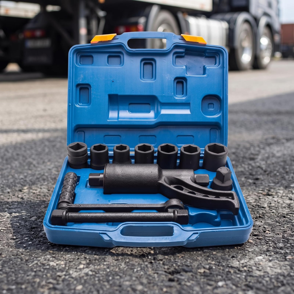 Wrench Kit with Carrying Case Convenient Lug Nut Remover Tool Sturdy Leverage Multiplier for Truck Drivers, Mechanics, Roadside Emergencies