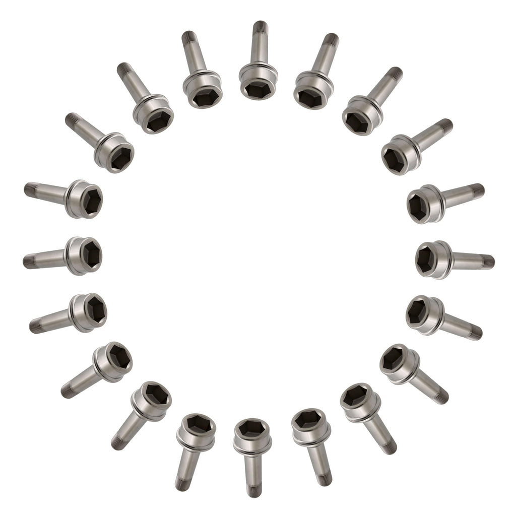 RISON Titanium Wheel Lug Bolts M14x1.5x52/67mm Lug Bolts Aerospace Grade 6AL4V Lightweight and Durability Lug Bolt Car Accessories for Ferrari Pack of 20pcs (Original, M14X1.5X67mm)