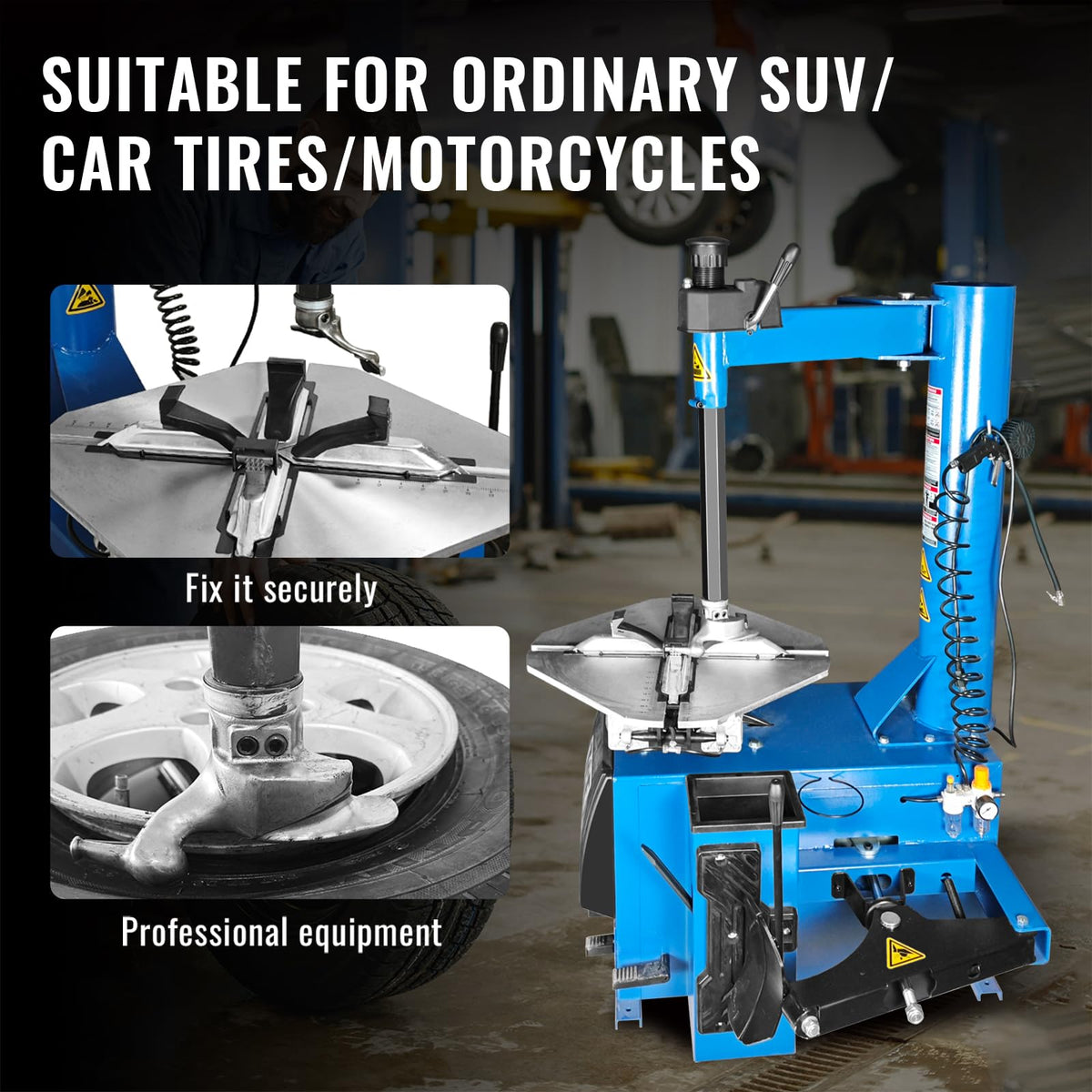 2.0HP Tire Changer Wheel Changing Machine Wheel Balancer Rim Clamp Combo
