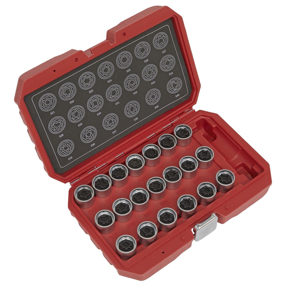 Sealey SX219 20pc Locking Wheel Nut Key Set-VAG