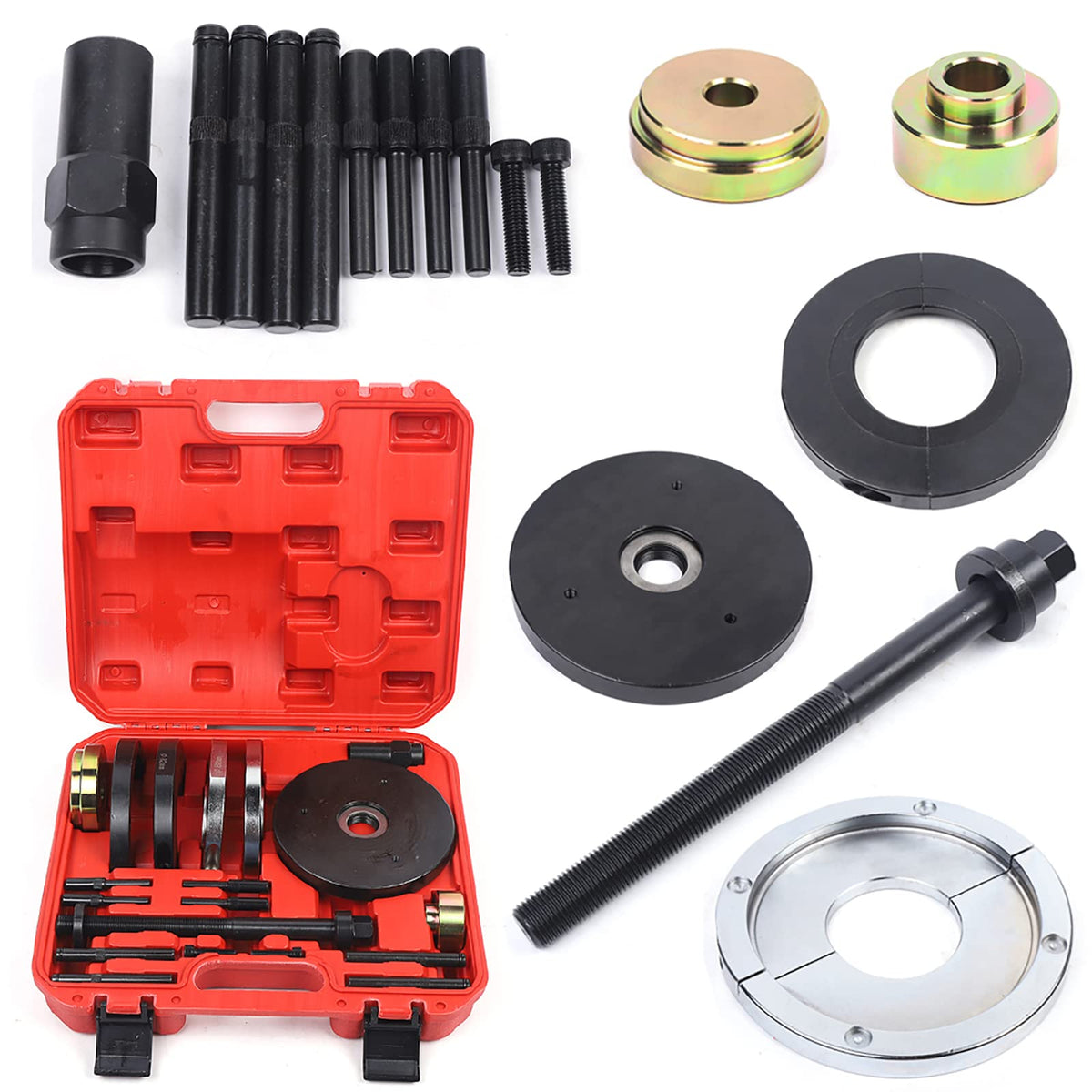 Front Wheel Drive Bearing Removal Tool - 82mm Bearing Puller Press Kit for Efficiently Removing and Replacing Wheel Hub Assembly