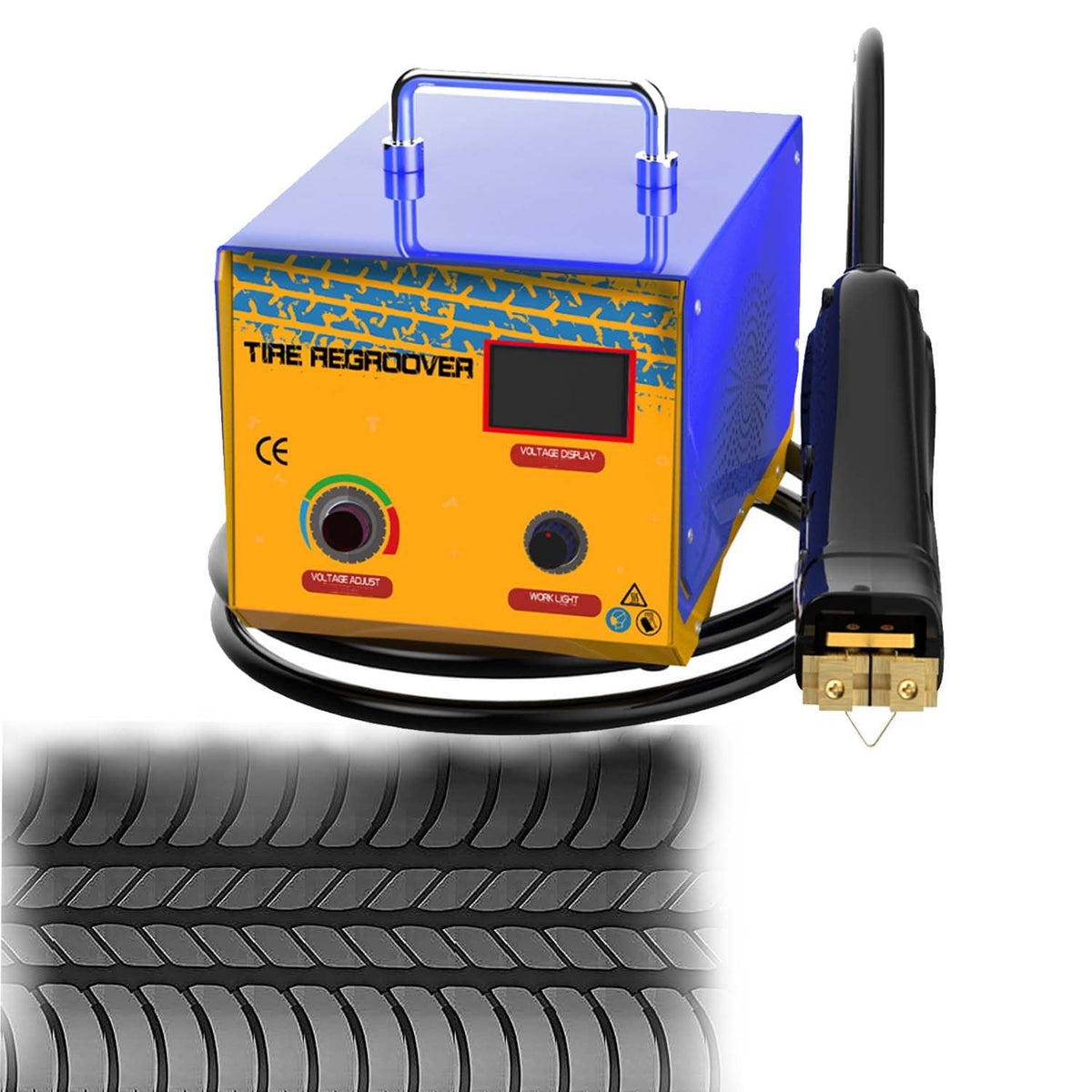 1000W Electric Rubber Tire Cutter - Professional Grooving Machine Kit (20 Blades), Precision Depth Tire Cutter for Enhanced Traction of Truck, ATV, Racing and Industrial Tires
