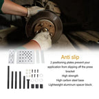 Universal Drill Press Support Plate Set, 30 Ton Wheel Hub Bearing Bushing Removal Installation Tool, Adjustable Heavy Duty Base with Anti Slip Fixture for Auto Repair