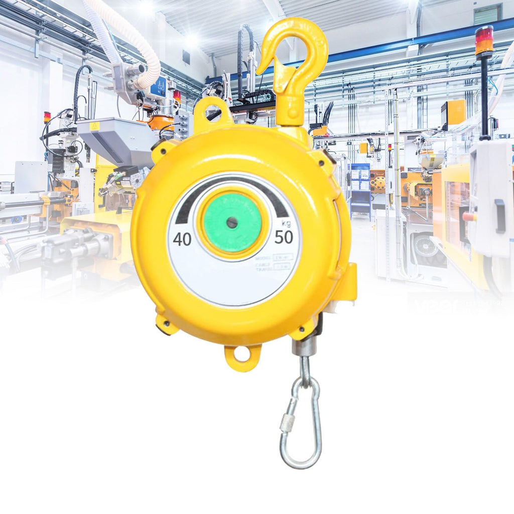 Retractable Spring Balancer - Adjustable Tool Balancer with Hook & Wire Rope for Workshop & Automotive Use, 40-50kg Capacity, Durable & Lightweight - 1 Piece