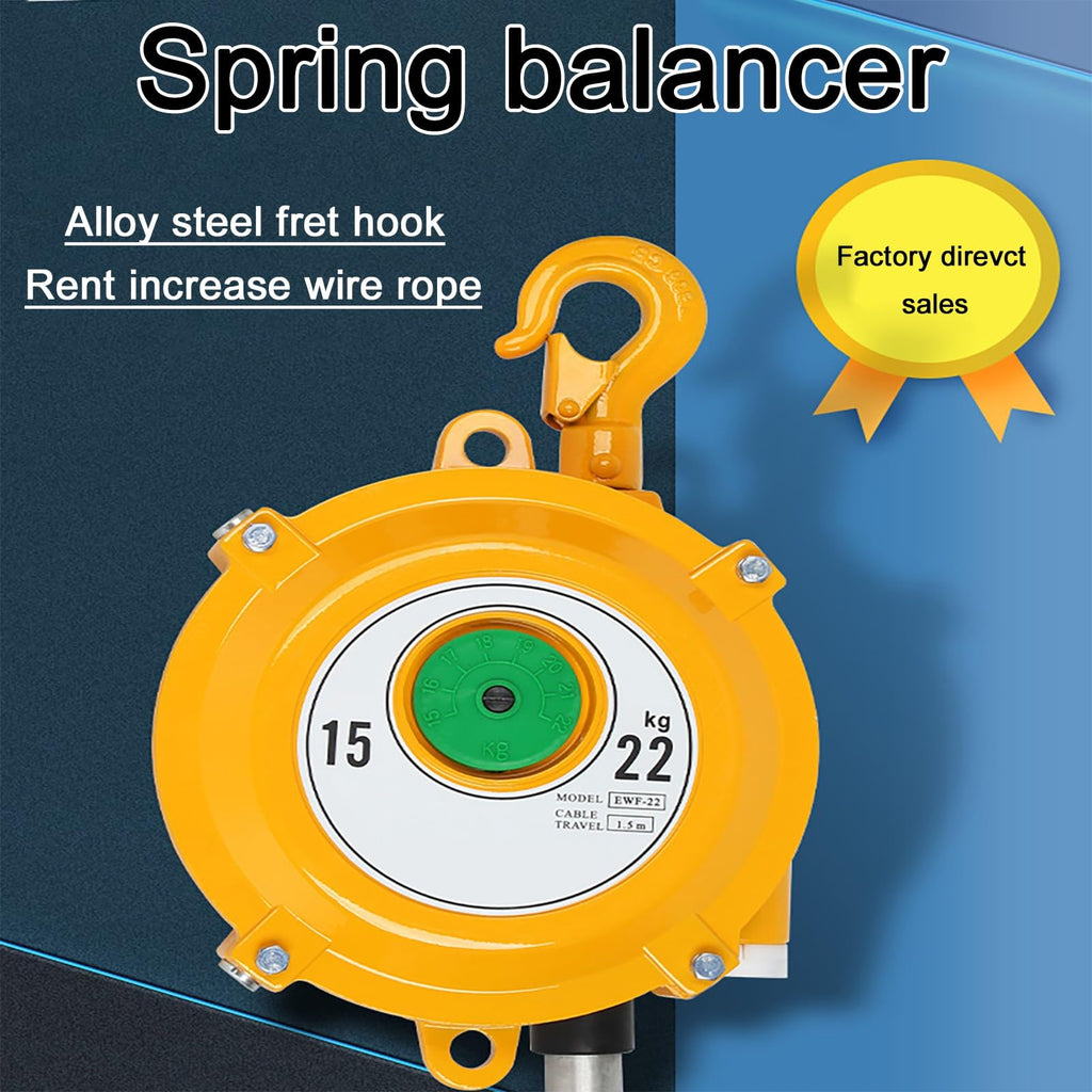 Load-Bearing Spring Balancer,Adjustable Spring Balancer Thick Steel Wire Rope Assembly Line Used for Hanging, Placing, Transporting and Dismantling Tools Etc.(22-30kg)