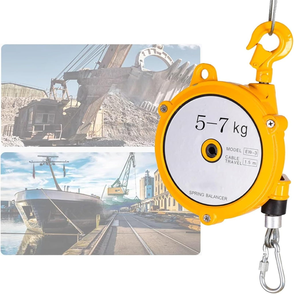 Spring Tool Balancer Retractable High Load Capacity Durable Balancer with Aluminum Bevel Gear – Ideal for Industrial Construction, Warehousing, and Maintenance Work(9kg)