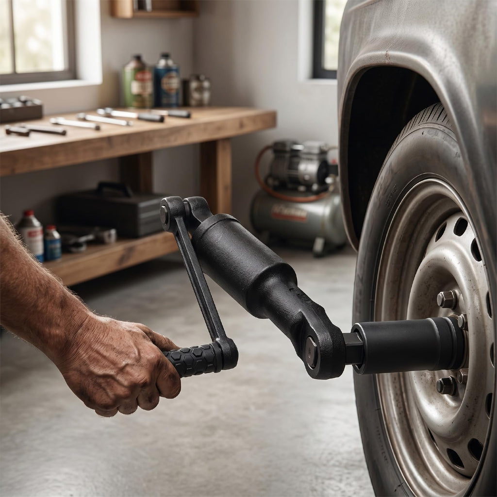 Torsion Multiplier Wrench Set, Lug Nut Remover, Torque Multiplier Wrench, 1" Drive, 1:65 Gear Ratio, 4800N.M Output for Hub Nut