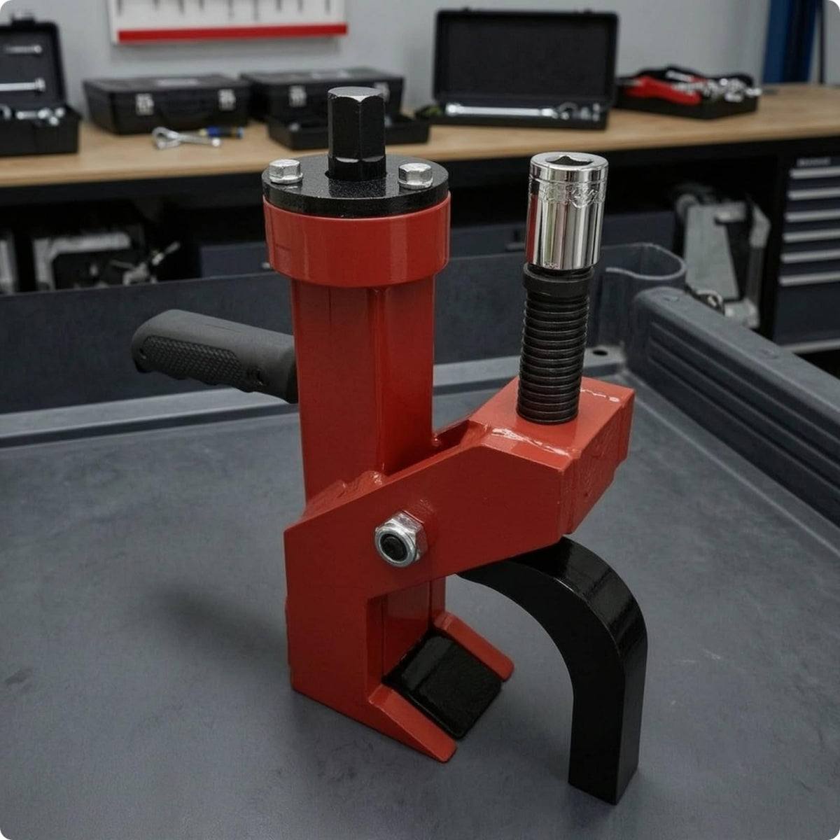 Tire Pressing Tool Compact Bead Press Tool Ergonomic Bead Pressing Clamp for Home Mechanics, Repair Shops, Blue