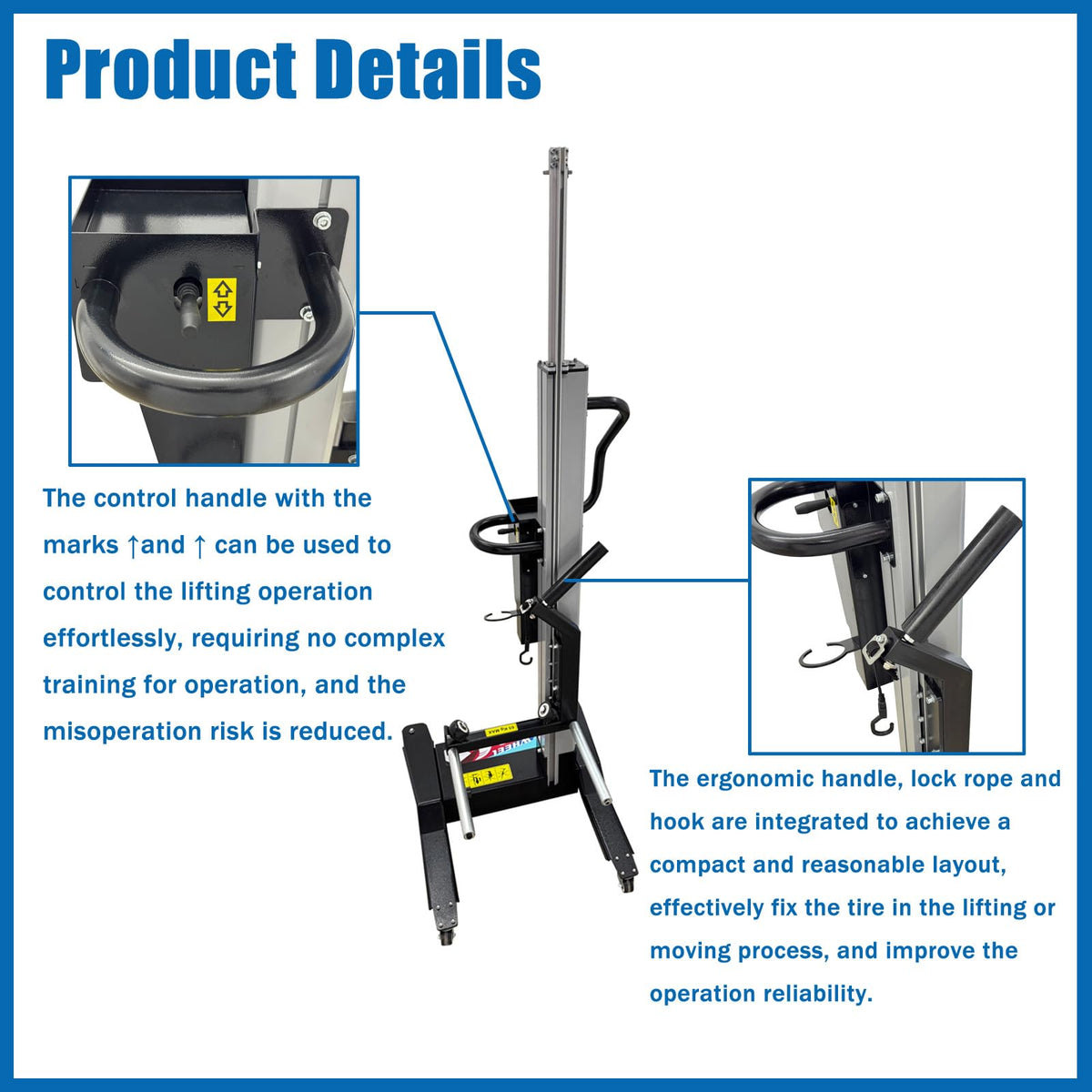 Pneumatic Tire Lifter 0.8-1.2MPa