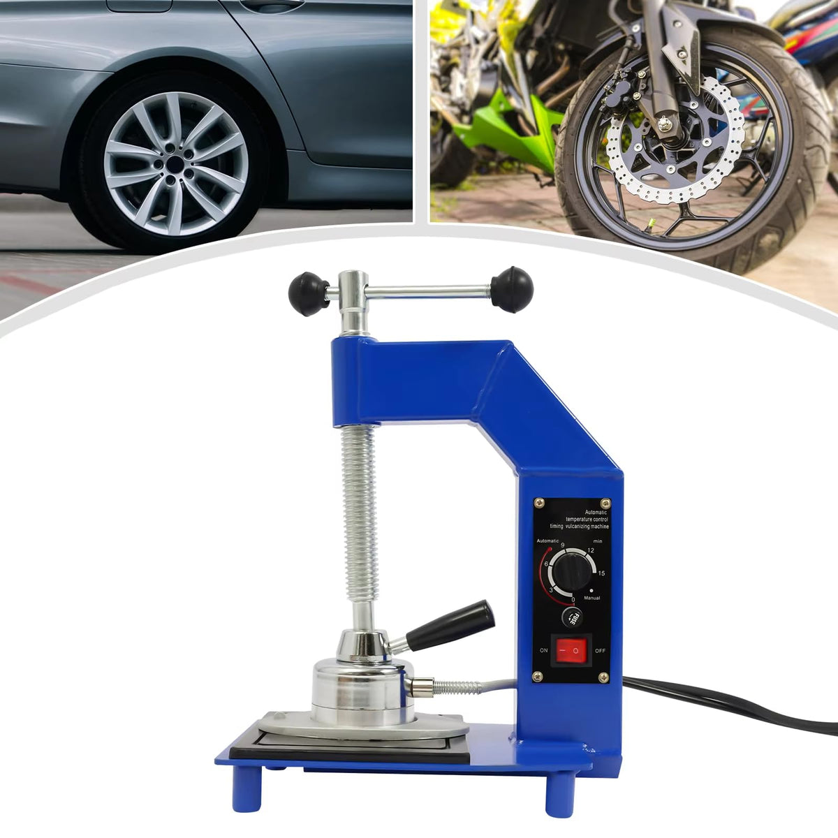 Tire Repair Machine, Adjustable Temperature, Durable Construction for Tread and Sidewall Repairs in Auto Shops and Off-Road Use