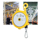 Heavy-Duty Retractable Spring Balancer Tool with Wire Rope & Hook for Workshop, Automotive & Assembly Line Use - 1pc (9-15kg) - Durable Load Suspension Solution