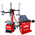 KATOOL KT-T830 Tire Changer and KT-B700 Wheel Balancer Combo, 2.0 HP 120V, Bead Blaster, Alloy Steel Jaw, Industrial Tire Repair and Balancing Machine for Garages