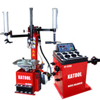 KATOOL KT-T830 Tire Changer and KT-B700 Wheel Balancer Combo, 2.0 HP 120V, Bead Blaster, Alloy Steel Jaw, Industrial Tire Repair and Balancing Machine for Garages