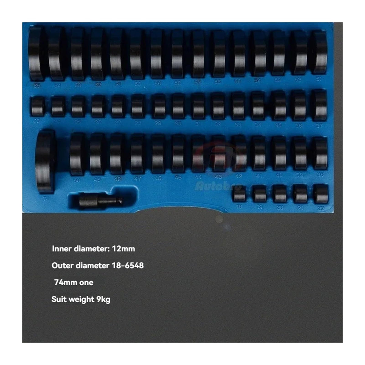 52-piece Set of Iron Sleeves, Bearin Oil Seal Disassembly and Assembly Tools, Hub Bearing Installation Tools