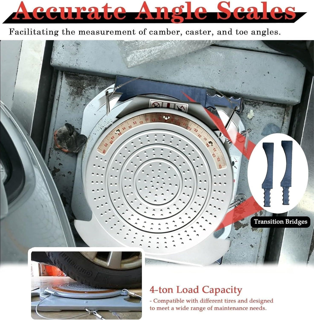 1 Pair Wheel Alignment Turn Plates for Cars